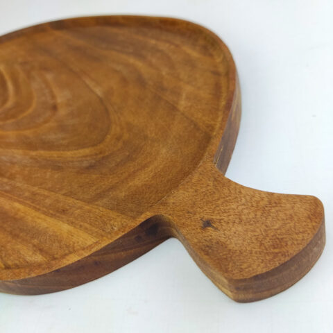 شیرینی خوری چوبی طرح برگ مدل 304 - نمای دسته