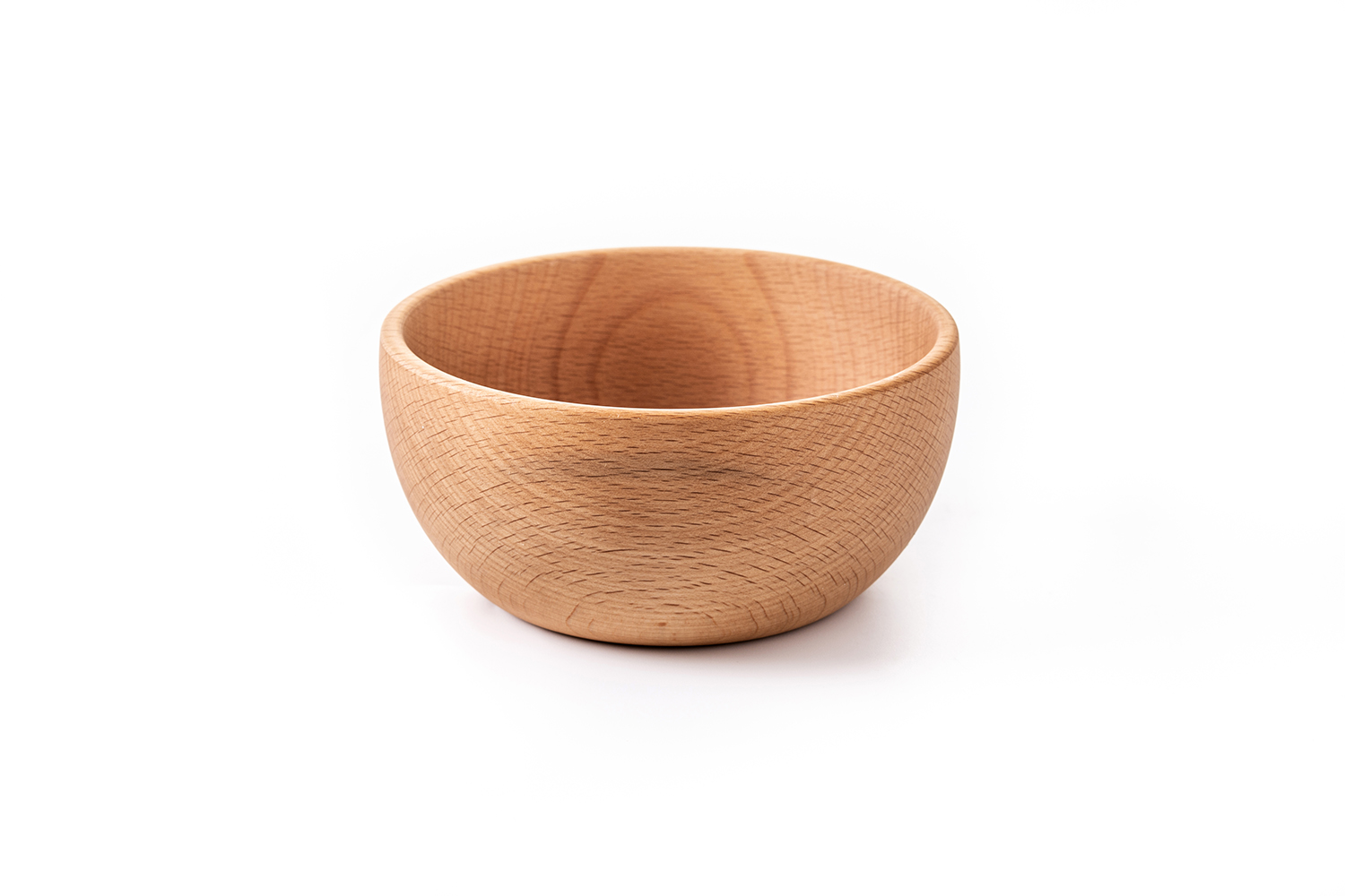 Empty wooden bowl